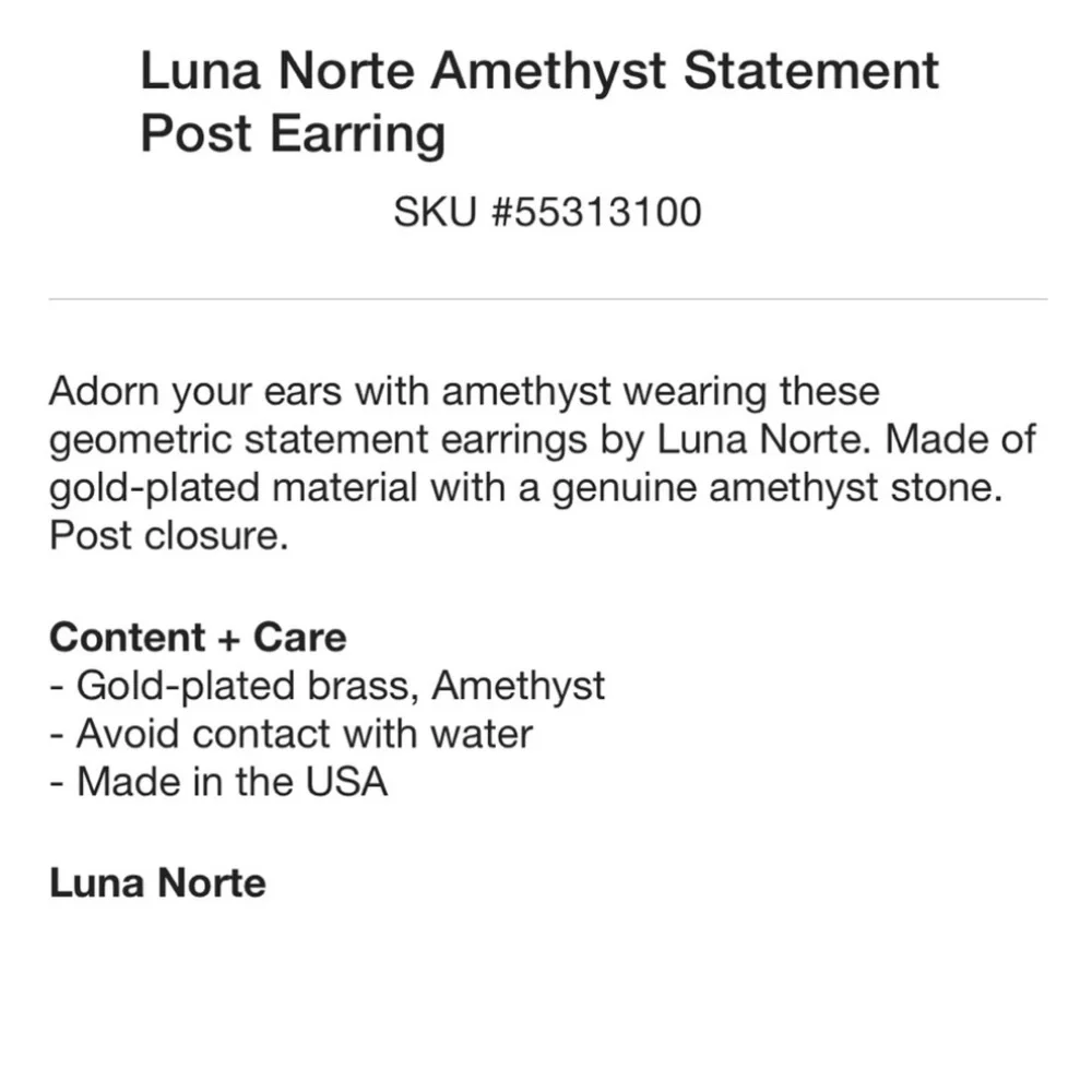💜 Luna Norte Amethyst Statement Earrings